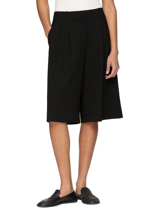 Lafayette 148 New York Pants - Lafayette 148 New York Sutton Pleated Wide Leg Short
